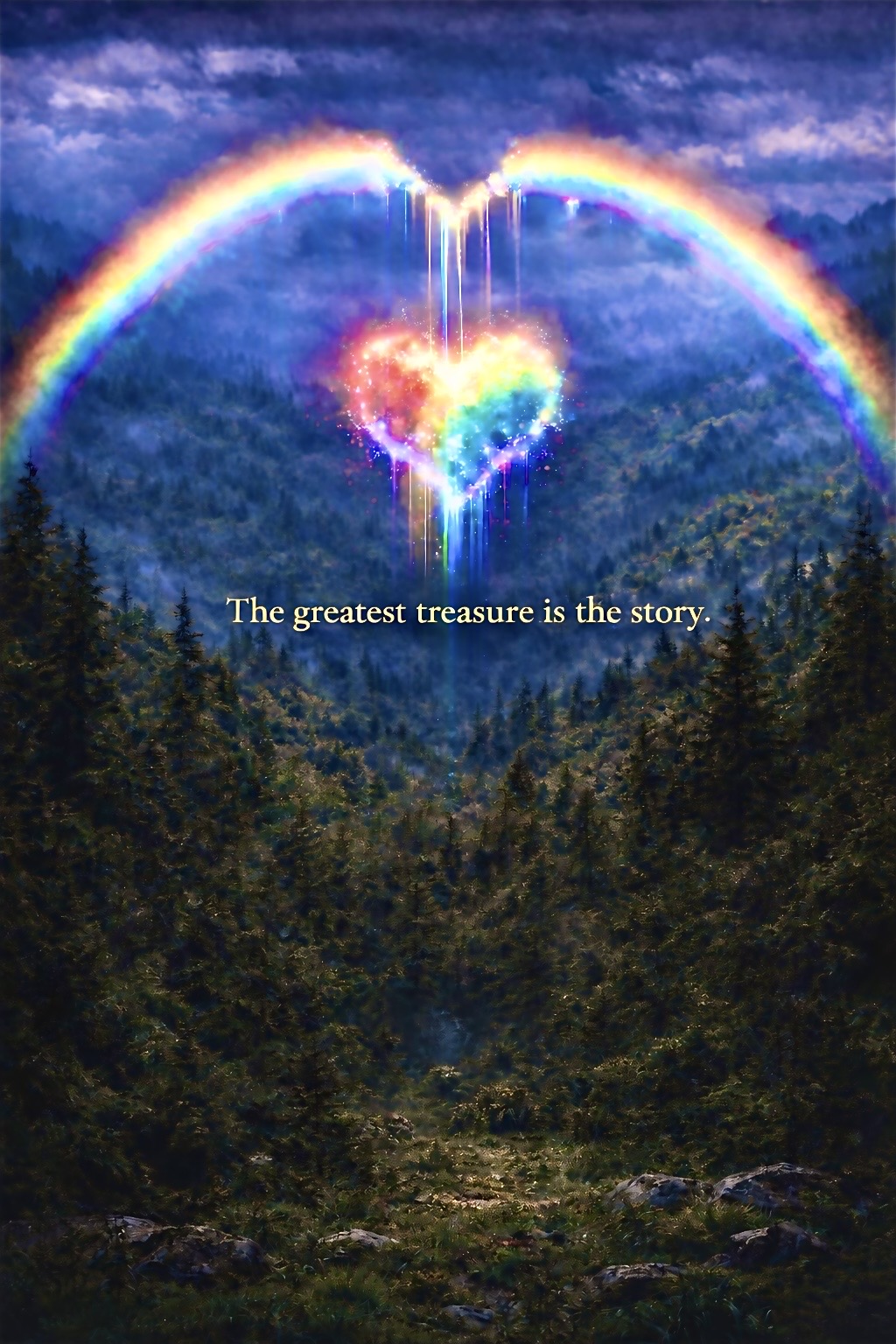 Back-cover artwork from The Heart of the Rainbow